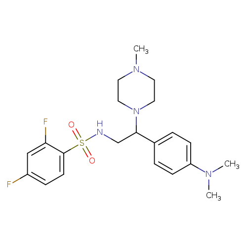 N-{2-[4-(dimethylamino)phenyl]-2-(4-methylpiperazin-1-yl)ethyl}-2,4-difluorobenzene-1-sulfonamide