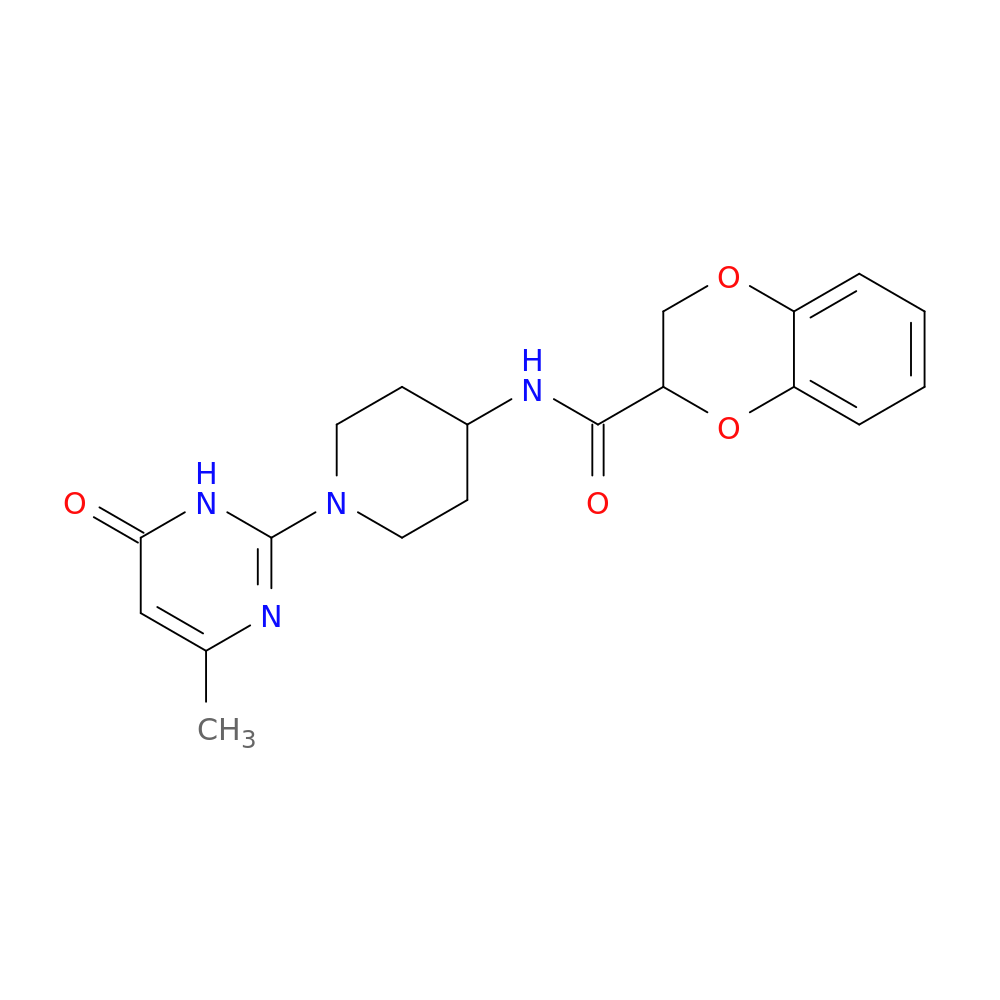 N-[1-(4-methyl-6-oxo-1,6-dihydropyrimidin-2-yl)piperidin-4-yl]-2,3-dihydro-1,4-benzodioxine-2-carboxamide