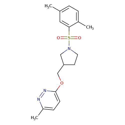 3-{[1-(2,5-dimethylbenzenesulfonyl)pyrrolidin-3-yl]methoxy}-6-methylpyridazine