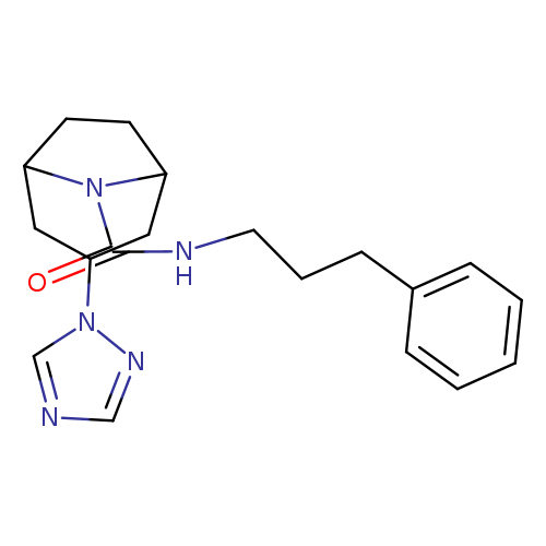 N-(3-phenylpropyl)-3-(1H-1,2,4-triazol-1-yl)-8-azabicyclo[3.2.1]octane-8-carboxamide