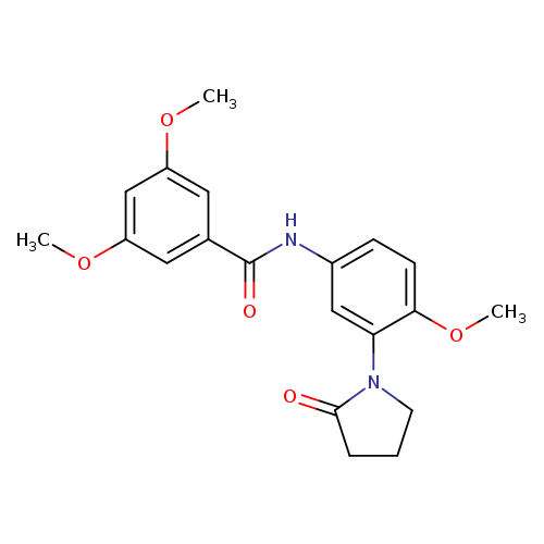 3,5-dimethoxy-N-[4-methoxy-3-(2-oxopyrrolidin-1-yl)phenyl]benzamide