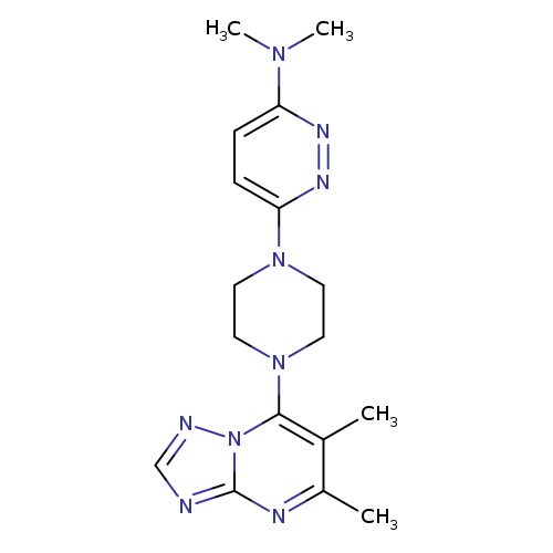 6-(4-{5,6-dimethyl-[1,2,4]triazolo[1,5-a]pyrimidin-7-yl}piperazin-1-yl)-N,N-dimethylpyridazin-3-amine