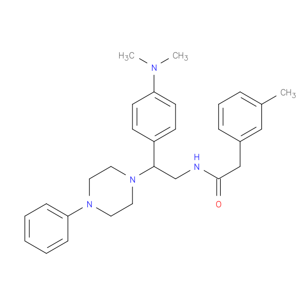 N-{2-[4-(dimethylamino)phenyl]-2-(4-phenylpiperazin-1-yl)ethyl}-2-(3-methylphenyl)acetamide