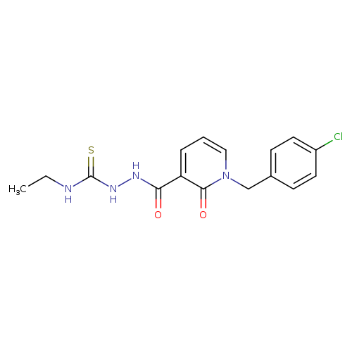 1-[(4-chlorophenyl)methyl]-N-[(ethylcarbamothioyl)amino]-2-oxo-1,2-dihydropyridine-3-carboxamide