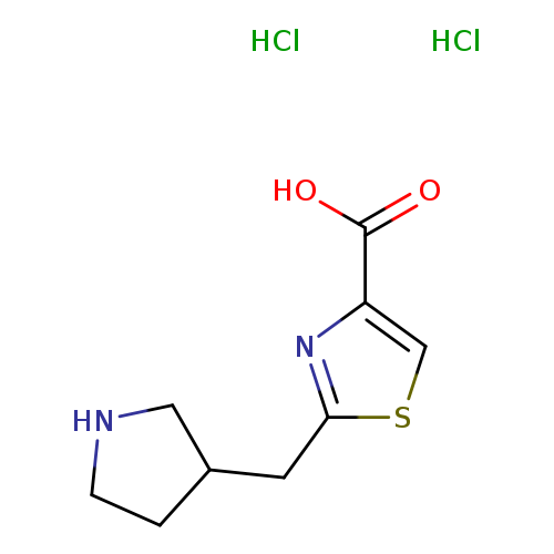 2-[(pyrrolidin-3-yl)methyl]-1,3-thiazole-4-carboxylic acid dihydrochloride