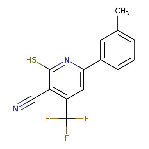 6-(3-methylphenyl)-2-sulfanyl-4-(trifluoromethyl)pyridine-3-carbonitrile