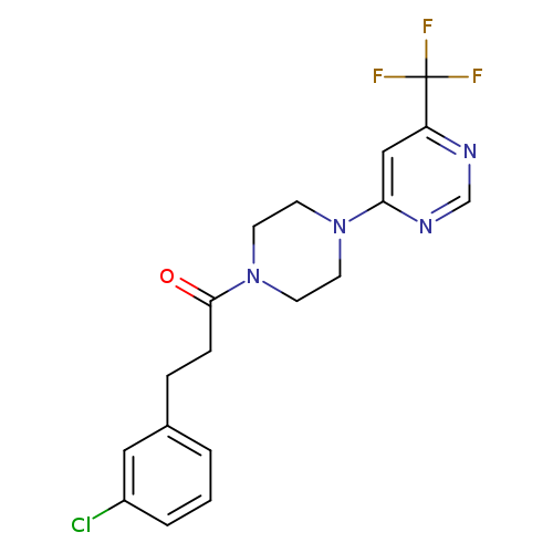 3-(3-chlorophenyl)-1-{4-[6-(trifluoromethyl)pyrimidin-4-yl]piperazin-1-yl}propan-1-one