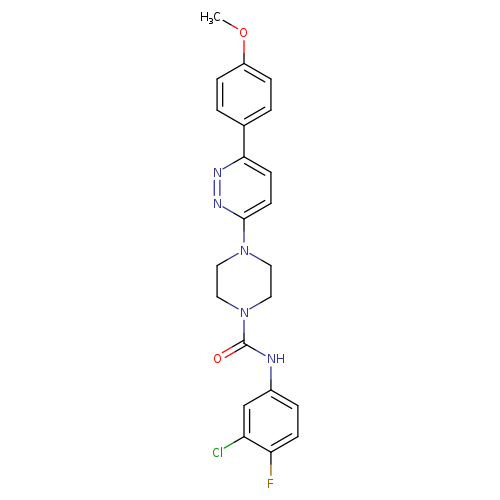 N-(3-chloro-4-fluorophenyl)-4-[6-(4-methoxyphenyl)pyridazin-3-yl]piperazine-1-carboxamide