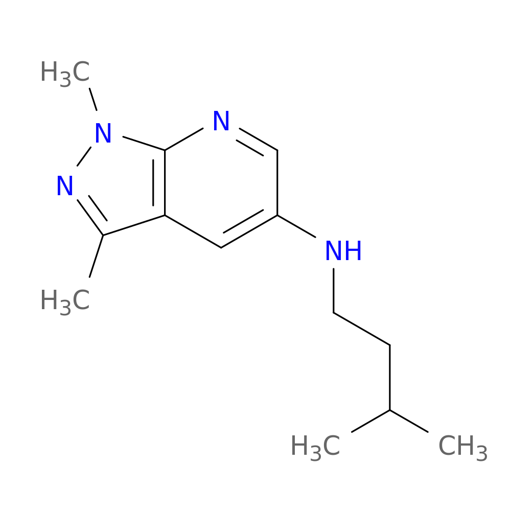 1,3-dimethyl-N-(3-methylbutyl)-1H-pyrazolo[3,4-b]pyridin-5-amine
