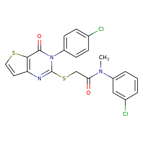 N-(3-chlorophenyl)-2-{[3-(4-chlorophenyl)-4-oxo-3H,4H-thieno[3,2-d]pyrimidin-2-yl]sulfanyl}-N-methylacetamide