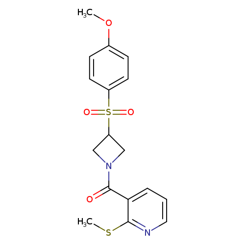 3-[3-(4-methoxybenzenesulfonyl)azetidine-1-carbonyl]-2-(methylsulfanyl)pyridine