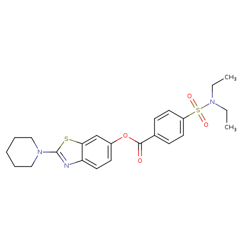 2-(piperidin-1-yl)-1,3-benzothiazol-6-yl 4-(diethylsulfamoyl)benzoate