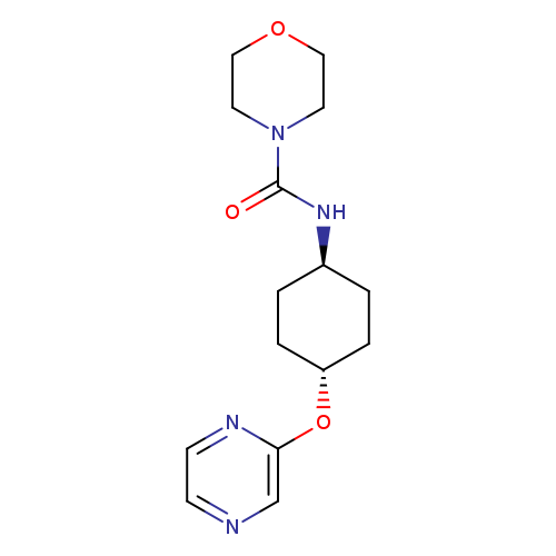 N-[(1r,4r)-4-(pyrazin-2-yloxy)cyclohexyl]morpholine-4-carboxamide