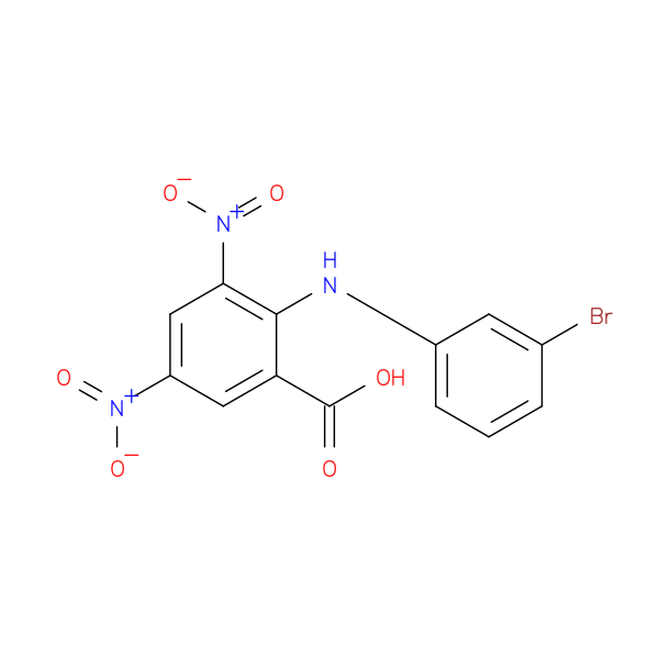 2-[(3-bromophenyl)amino]-3,5-dinitrobenzoic acid