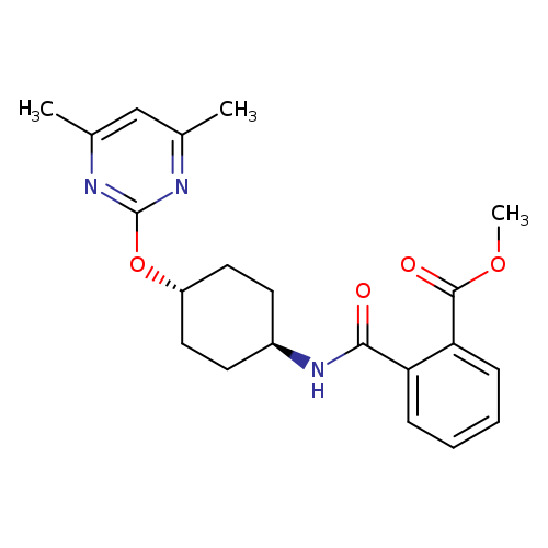 methyl 2-{[(1r,4r)-4-[(4,6-dimethylpyrimidin-2-yl)oxy]cyclohexyl]carbamoyl}benzoate