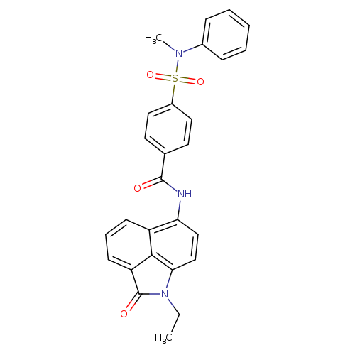 N-{2-ethyl-3-oxo-2-azatricyclo[6.3.1.0^{4,12}]dodeca-1(12),4,6,8,10-pentaen-9-yl}-4-[methyl(phenyl)sulfamoyl]benzamide