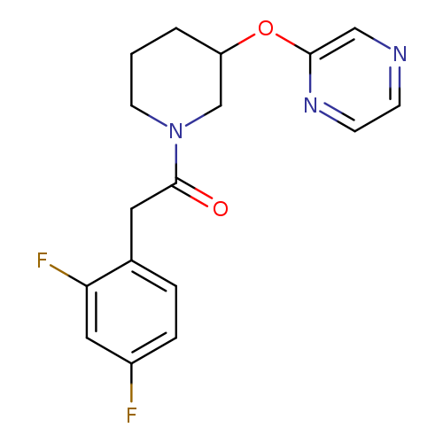2-(2,4-difluorophenyl)-1-[3-(pyrazin-2-yloxy)piperidin-1-yl]ethan-1-one