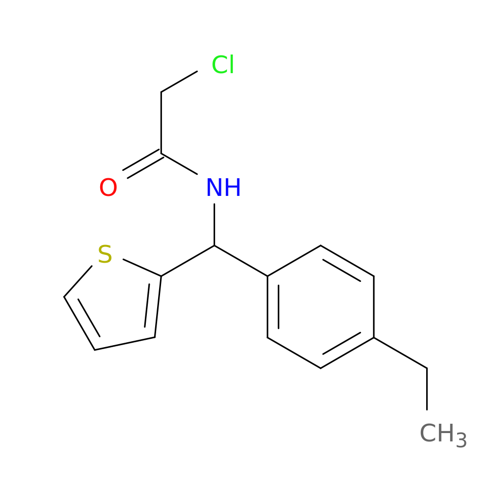 2-chloro-N-[(4-ethylphenyl)(thiophen-2-yl)methyl]acetamide