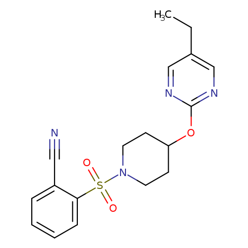 2-({4-[(5-ethylpyrimidin-2-yl)oxy]piperidin-1-yl}sulfonyl)benzonitrile