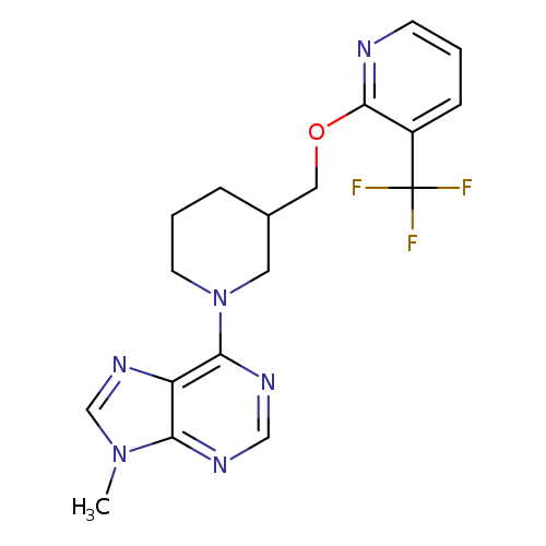 9-methyl-6-[3-({[3-(trifluoromethyl)pyridin-2-yl]oxy}methyl)piperidin-1-yl]-9H-purine