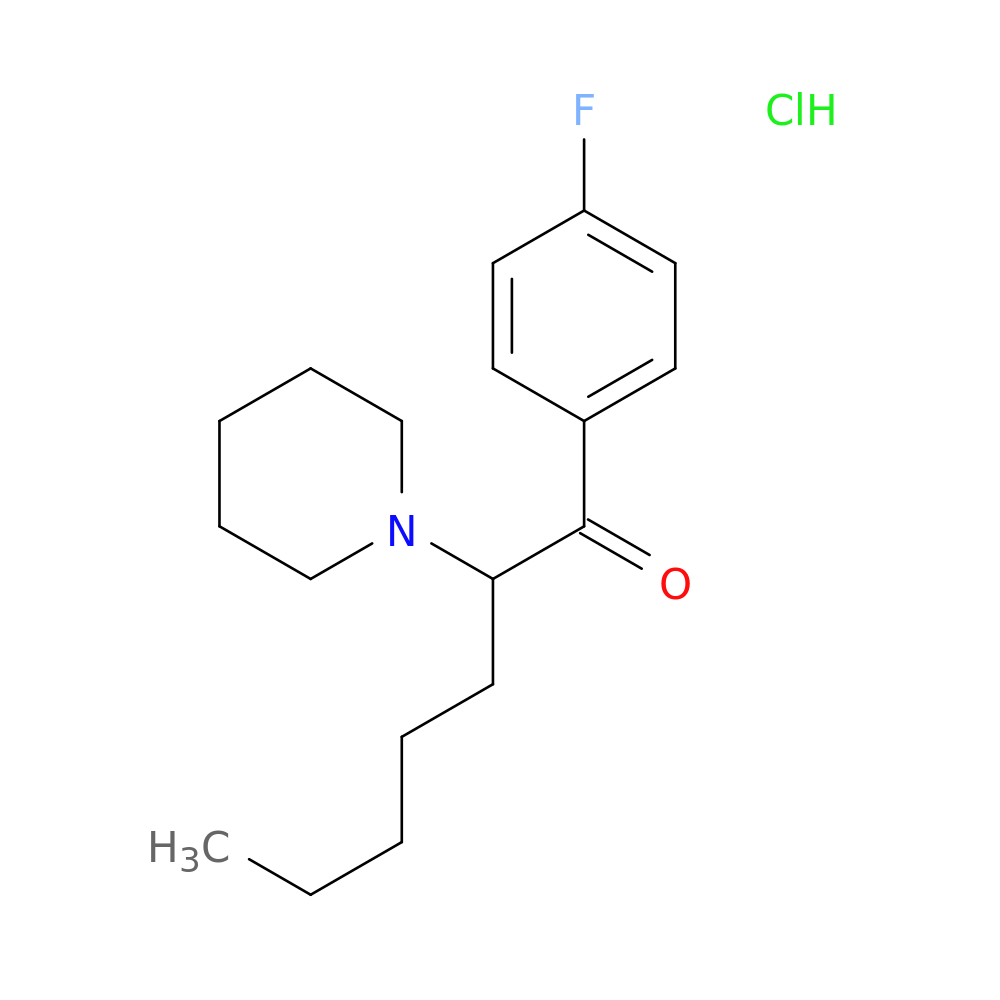 1-(4-fluorophenyl)-2-(piperidin-1-yl)heptan-1-one,monohydrochloride
