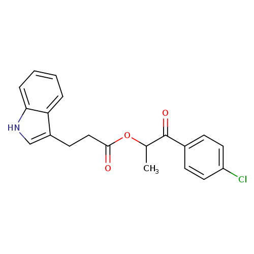 1-(4-chlorophenyl)-1-oxopropan-2-yl 3-(1H-indol-3-yl)propanoate