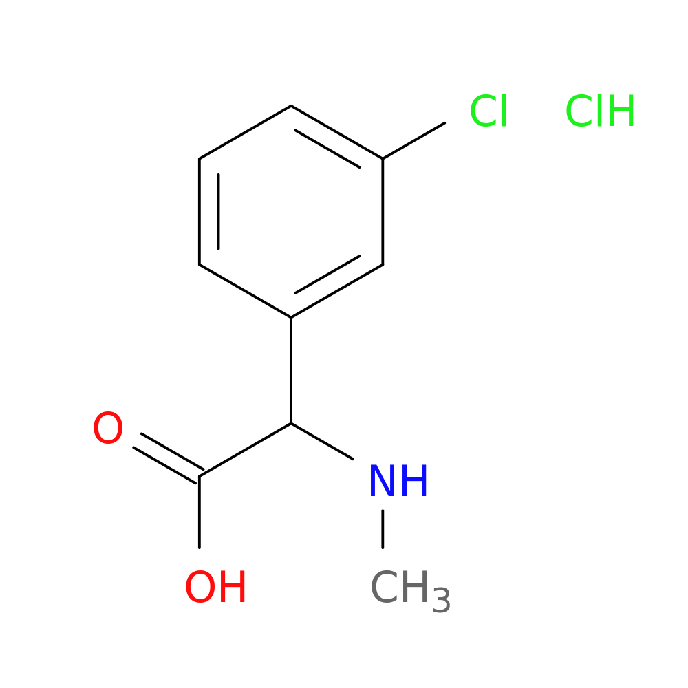2-(3-chlorophenyl)-2-(methylamino)acetic acid hydrochloride