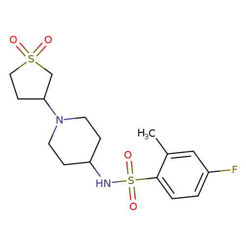 N-[1-(1,1-dioxo-1lambda6-thiolan-3-yl)piperidin-4-yl]-4-fluoro-2-methylbenzene-1-sulfonamide