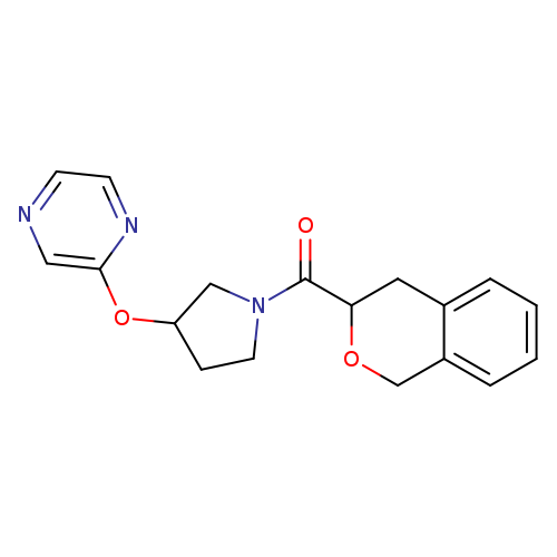 2-{[1-(3,4-dihydro-1H-2-benzopyran-3-carbonyl)pyrrolidin-3-yl]oxy}pyrazine