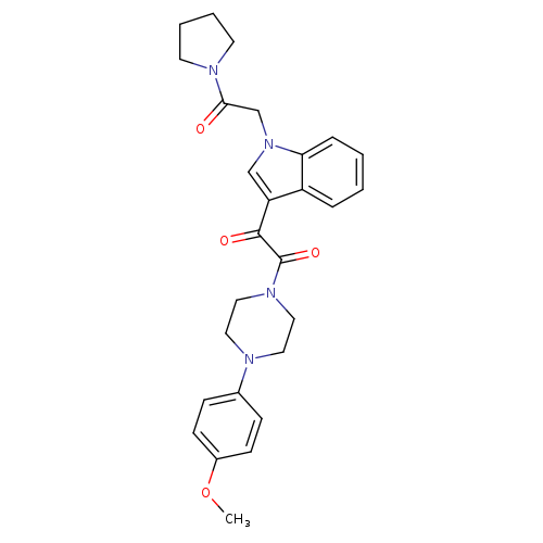 1-[4-(4-methoxyphenyl)piperazin-1-yl]-2-{1-[2-oxo-2-(pyrrolidin-1-yl)ethyl]-1H-indol-3-yl}ethane-1,2-dione