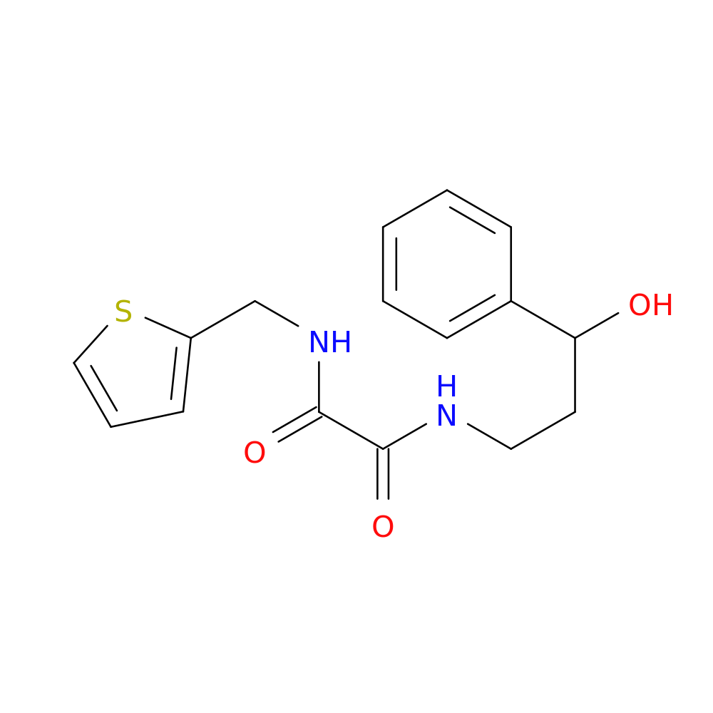 N'-(3-hydroxy-3-phenylpropyl)-N-[(thiophen-2-yl)methyl]ethanediamide