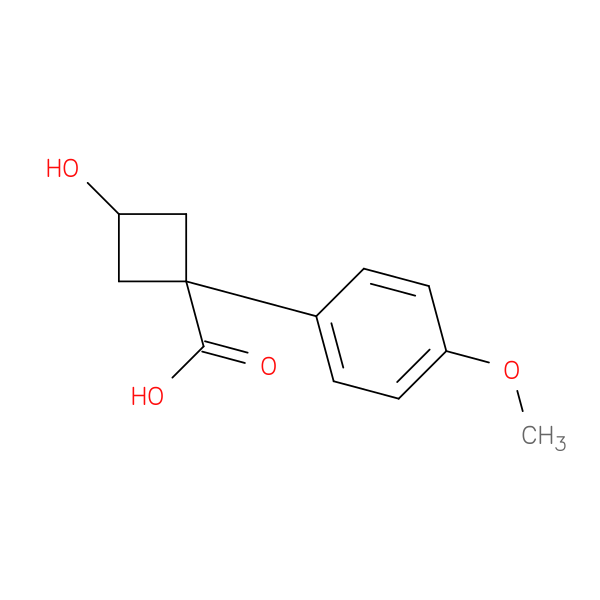 3-Hydroxy-1-(4-methoxyphenyl)cyclobutane-1-carboxylic acid