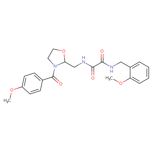 N-{[3-(4-methoxybenzoyl)-1,3-oxazolidin-2-yl]methyl}-N'-[(2-methoxyphenyl)methyl]ethanediamide