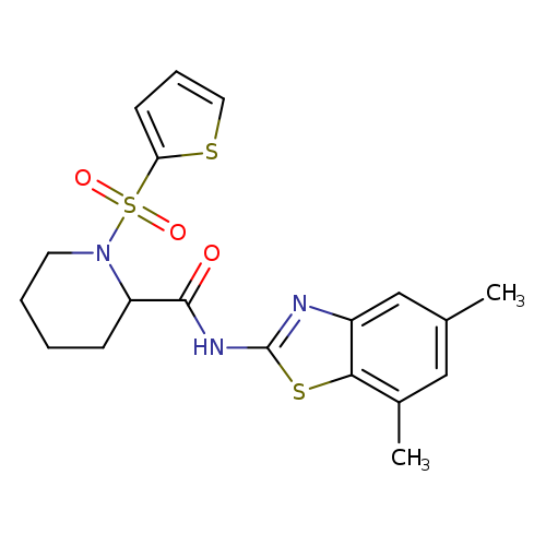 N-(5,7-dimethyl-1,3-benzothiazol-2-yl)-1-(thiophene-2-sulfonyl)piperidine-2-carboxamide