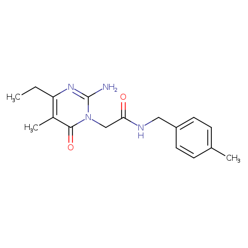 2-(2-amino-4-ethyl-5-methyl-6-oxo-1,6-dihydropyrimidin-1-yl)-N-[(4-methylphenyl)methyl]acetamide