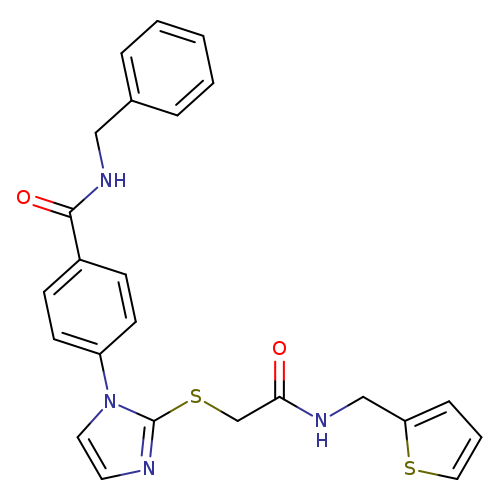 N-benzyl-4-{2-[({[(thiophen-2-yl)methyl]carbamoyl}methyl)sulfanyl]-1H-imidazol-1-yl}benzamide