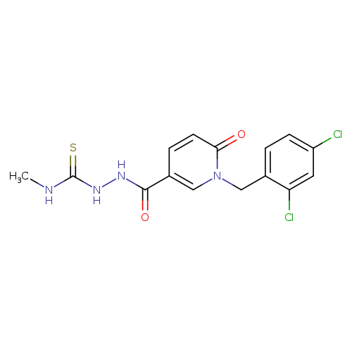 1-[(2,4-dichlorophenyl)methyl]-N-[(methylcarbamothioyl)amino]-6-oxo-1,6-dihydropyridine-3-carboxamide