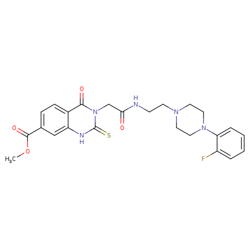 methyl 3-[({2-[4-(2-fluorophenyl)piperazin-1-yl]ethyl}carbamoyl)methyl]-4-oxo-2-sulfanylidene-1,2,3,4-tetrahydroquinazoline-7-carboxylate