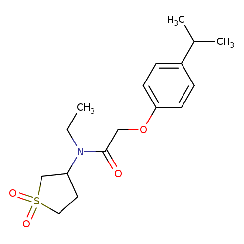 N-(1,1-dioxo-1lambda6-thiolan-3-yl)-N-ethyl-2-[4-(propan-2-yl)phenoxy]acetamide