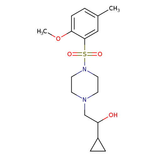 1-cyclopropyl-2-[4-(2-methoxy-5-methylbenzenesulfonyl)piperazin-1-yl]ethan-1-ol