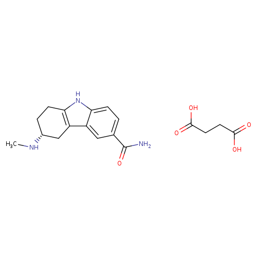 Butanedioic acid, compd. with (3R)-2,3,4,9-tetrahydro-3-(methylamino)-1H-carbazole-6-carboxamide (1:1)