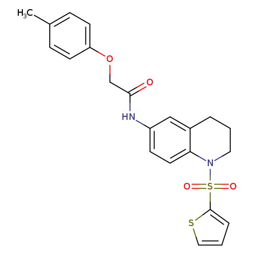 2-(4-methylphenoxy)-N-[1-(thiophene-2-sulfonyl)-1,2,3,4-tetrahydroquinolin-6-yl]acetamide
