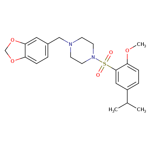 1-[(2H-1,3-benzodioxol-5-yl)methyl]-4-[2-methoxy-5-(propan-2-yl)benzenesulfonyl]piperazine