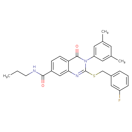 3-(3,5-dimethylphenyl)-2-{[(3-fluorophenyl)methyl]sulfanyl}-4-oxo-N-propyl-3,4-dihydroquinazoline-7-carboxamide