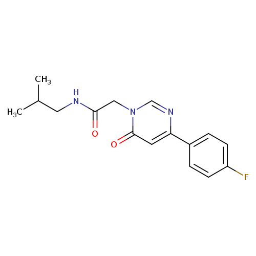 2-[4-(4-fluorophenyl)-6-oxo-1,6-dihydropyrimidin-1-yl]-N-(2-methylpropyl)acetamide