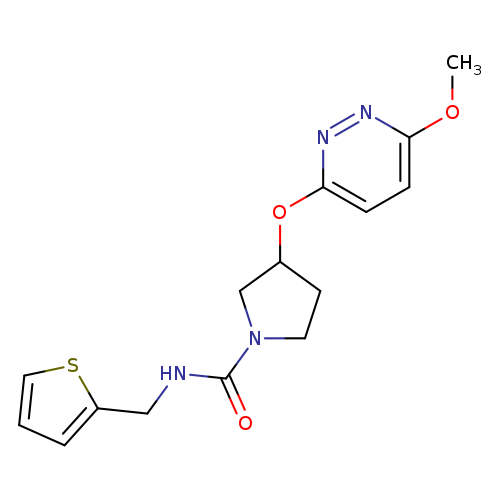 3-[(6-methoxypyridazin-3-yl)oxy]-N-[(thiophen-2-yl)methyl]pyrrolidine-1-carboxamide