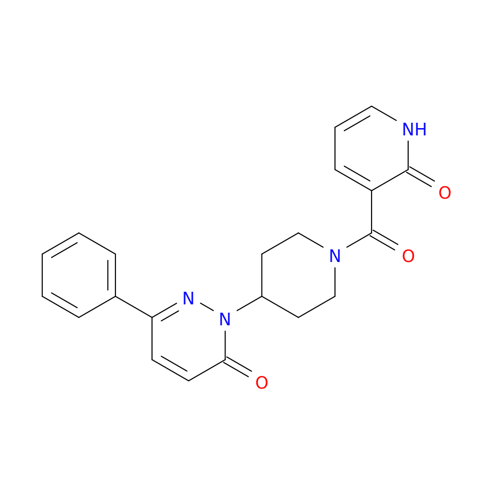 2-[1-(2-oxo-1,2-dihydropyridine-3-carbonyl)piperidin-4-yl]-6-phenyl-2,3-dihydropyridazin-3-one