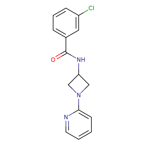 3-chloro-N-[1-(pyridin-2-yl)azetidin-3-yl]benzamide