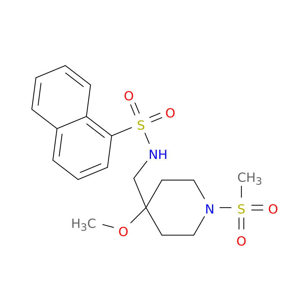 N-[(1-methanesulfonyl-4-methoxypiperidin-4-yl)methyl]naphthalene-1-sulfonamide