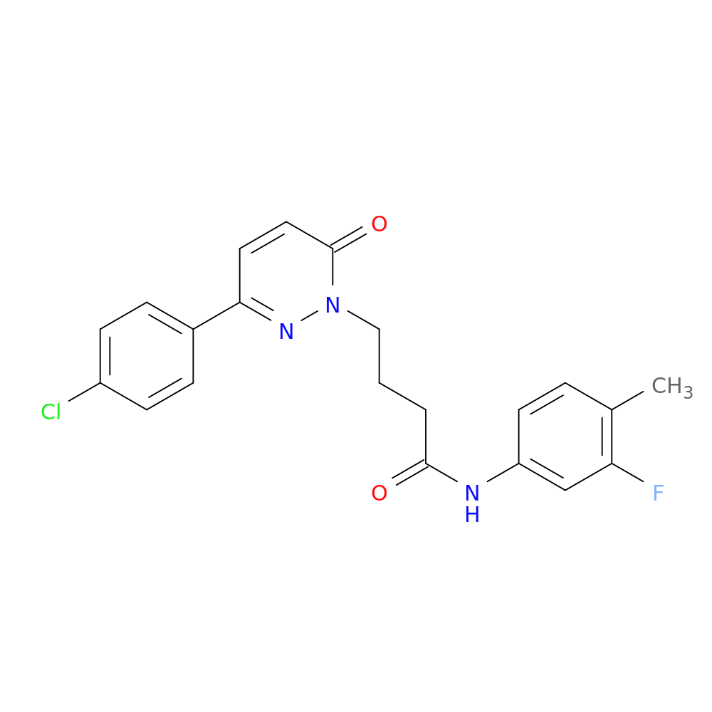 4-[3-(4-chlorophenyl)-6-oxo-1,6-dihydropyridazin-1-yl]-N-(3-fluoro-4-methylphenyl)butanamide